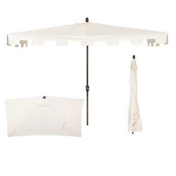 Sidney 9 ft. Classic MidCentury Rectangular Half Market Patio Umbrella